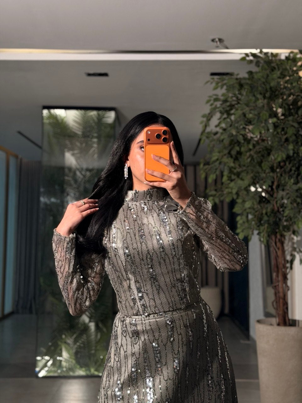 طقم قطعتين سهره كم طويل