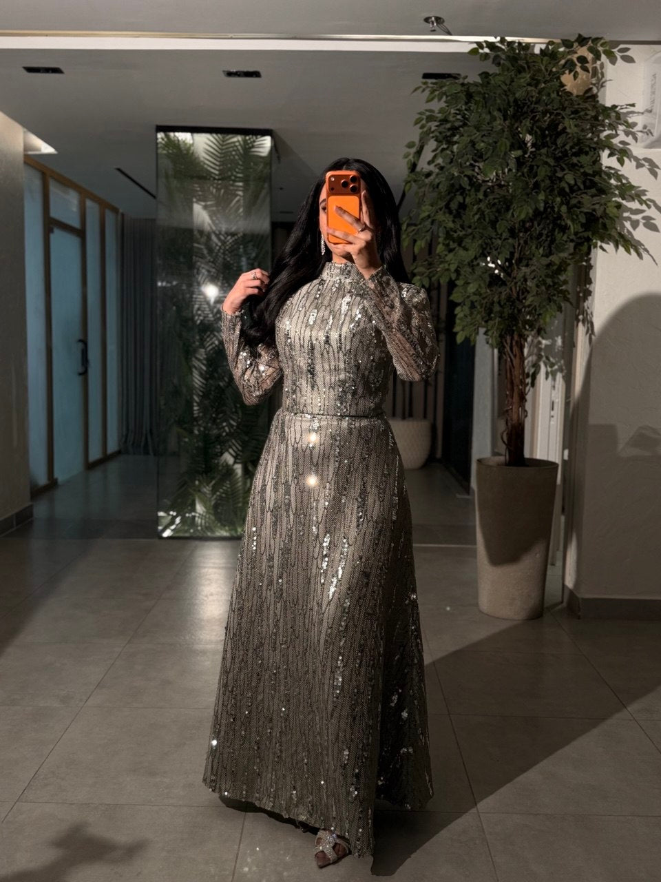طقم قطعتين سهره كم طويل