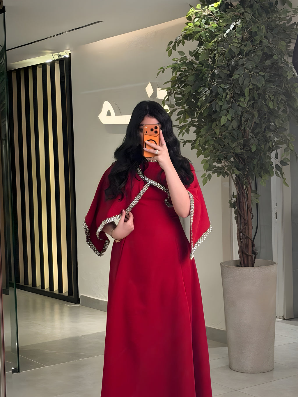 فستان سهره ناعم قطعتين احمر