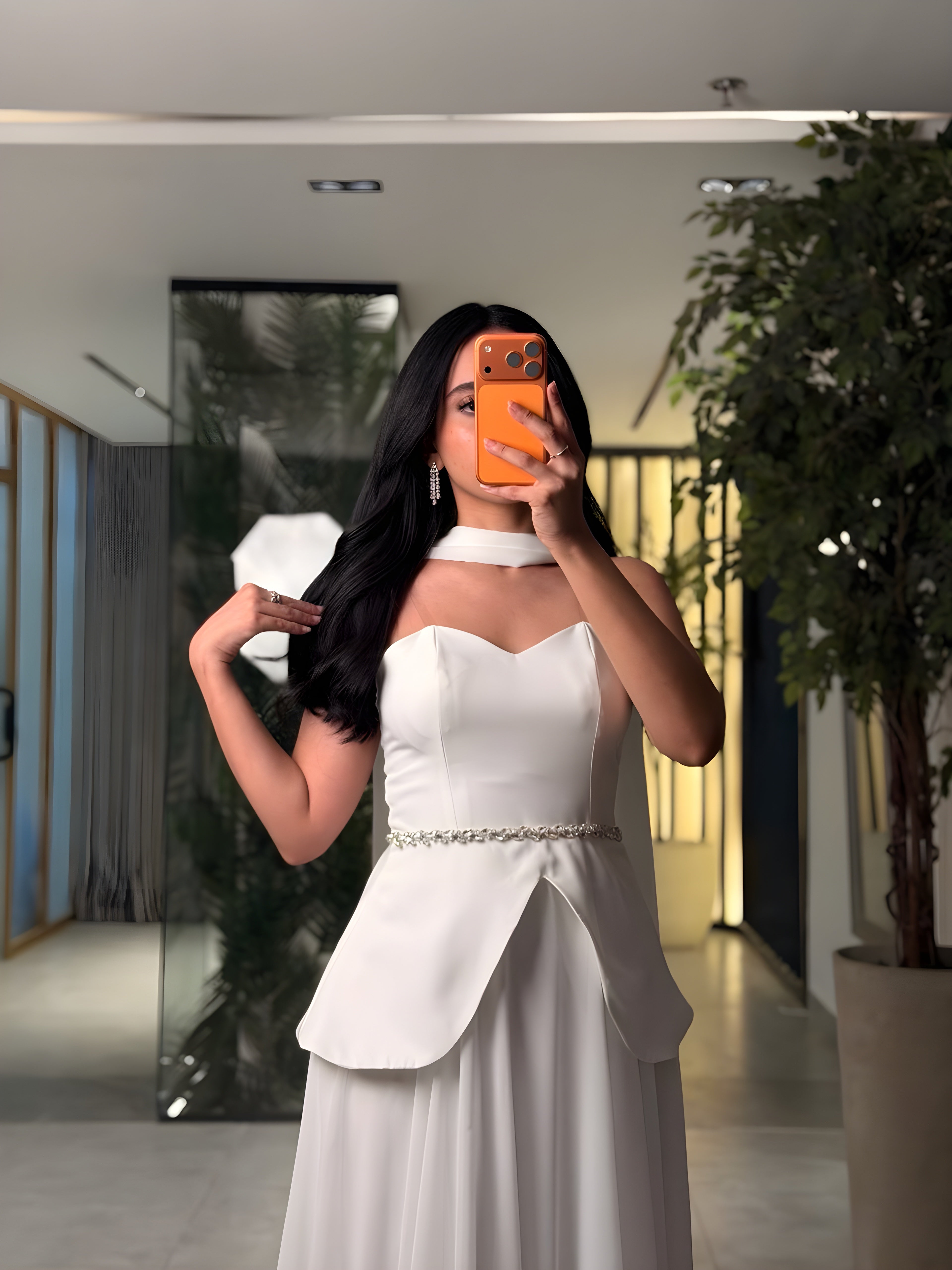 فستان سكري كورسيه ناعم بشال